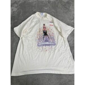 Vintage 90s U.S. Olympics Short Sleeve T Shirt Men's Size XL White